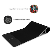 Tappetino Mouse con Caricatore Wireless Anime, Logo Personalizzato, Impermeabile, Antiscivolo, Antibatterico, Grande Formato, Protezione dalle Radiazioni, RGB LED, Caricatore QI