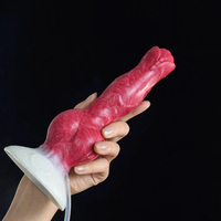 LOVE Hunde-Dildo mit Knoten, bunte Strap-on Dildos, dicke Silikon-Analdildos für Frauen und Männer Paare