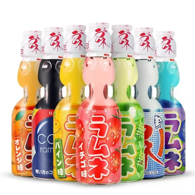 뜨거운 판매 일본 이국적인 음료 200ML 하타 웨이브 소다 음료 과일 탄산수 탄산 음료