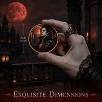 Pièce Commémorative Vampire Héritage de Minuit - Pièce de Cuivre de Collection 40mm - Pièce d'Art Gothique Dracula pour Cadeau et Décoration