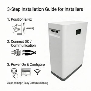 Batería Doméstica LiFePO4 25.6V200Ah 2.5kWh, Sistema de Almacenamiento de Energía Solar Montado en Pared, Comunicación CAN Bus RS485, Sistema de Energía de Respaldo Fuera de la Red - Product Image 4