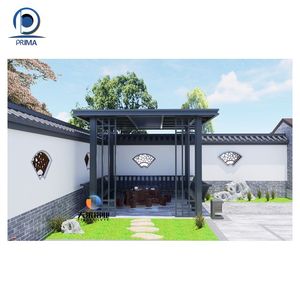 Estructura de pabellón hexagonal con <span class=keywords><strong>cortinas</strong></span> de cenador en capas y cenador de jardín decorativo para una vida al aire libre de primera calidad - Product Image 4