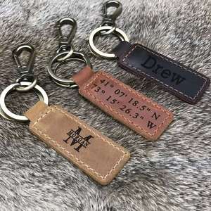 Custom Laser Engraving Blank PU Leather Eco-Friendly Durable Bottle Opener Keychain - Product Image 3