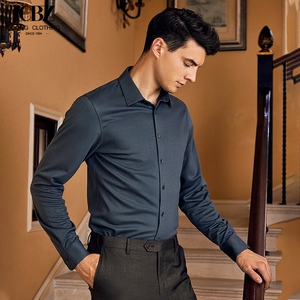 <span class=keywords><strong>Camicie</strong></span> da uomo a maniche lunghe senza stiratura <span class=keywords><strong>professionale</strong></span> abbigliamento formale da uomo - Product Image 3