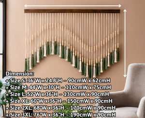 Arte de hilo moderno con borlas, decoración Bohemia para el hogar, colgante de pared V55 - Product Image 4