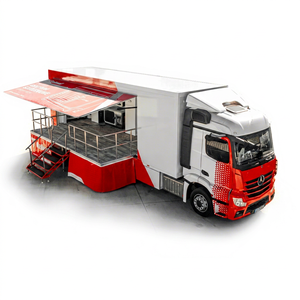 Camion de restauration mobile motorisé en acier inoxydable blanc avec compartiments isolés pour la livraison d'aliments surgelés et la restauration de rue - Product Image 1