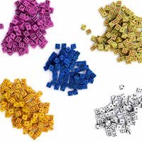 Dés de jeu miniatures D6 à six faces, couleur unie, coins carrés, 5 mm, pour jeux de société, vente en gros