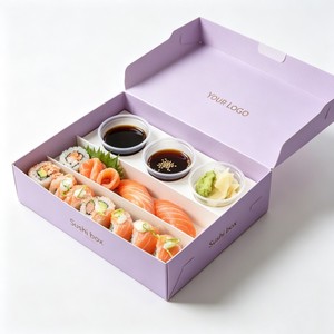 Cajas de Embalaje para Sushi al por Mayor, Cajas de Papel para Sushi de Grado Alimenticio, Cajas de Papel para Snacks <span class=keywords><strong>Suhi</strong></span> Personalizadas - Product Image 5