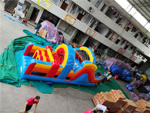 Bán Hot Inflatable Trở ngại với Slide thương mại sân chơi ngoài trời Inflatable thư bị trả lại nhà Jumper - Product Image 2