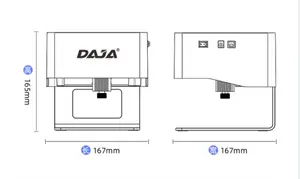 DAJA DJ6 조각 레몬 달걀 음식 레이저 마크 종이 나무 가죽 소형 레이저 조각 기계