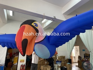 Renkli aydınlatma ile uçan kuş şişme papağan hayvan şekilli balon - Product Image 4