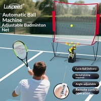 Machine de lancer de balles universelle pour tennis et pickleball, avec télécommande, entraîneur et filet de récupération, pour l'entraînement individuel des enfants