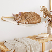 ROPECUBE-Hamac-Lits confortables pour chat avec perchoir de fenêtre pour le plaisir intérieur, cordes en bois durable et en coton macramé pour dormir et grimper