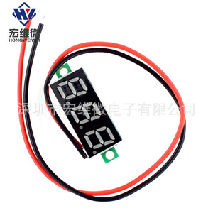 Voltmètre numérique DC Hongwei Micro 0,28 pouce, 2 fils, 2,5-30V, protection contre l'inversion de polarité, mesure de tension - Product Image 2