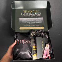 Boîte de perruque noire de luxe emballage ondulé Extension de cheveux cils papier d'emballage cosmétique cadeau Mailer prix bon marché