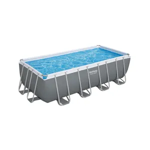 Bestway 56670 16 'x 8 'x 48 "aile plastik metal çerçeve zemin havuzu üzerinde yüzme