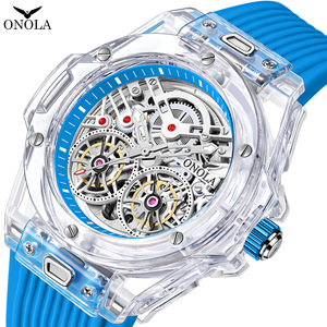 Nuevo Reloj Mecánico Automático de Doble Rotor ONOLA ON3835 para Hombre, Correa de Acrílico, Esfera con Agujas, Resistencia al Agua de 30 m - Product Image 1