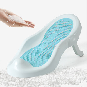 Asiento de apoyo para baño de bebés con almohadilla de malla para recién nacidos y niños pequeños, ayuda reclinable para el baño, diseño de seguridad de plástico - Product Image 1