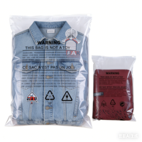 Sacs en plastique transparents mats givrés à fermeture éclair en PVC résistant avec logo personnalisé pour l'emballage de bijoux