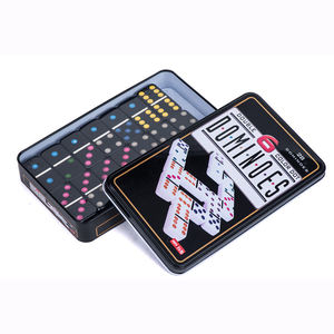 Caja de hierro profesional Domino Set 55PCs Double Nine Dominoesfor Juego de juego de mesa - Product Image 3