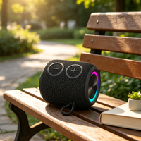 Mini-enceinte sans fil TWS RGB V5.3 étanche IPX7 avec micro intégré pour ordinateur et téléphone portable – Vente en gros audio