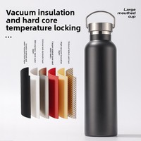 Gourde isotherme portable en acier inoxydable de style transfrontalier, surdimensionnée, moderne et minimaliste, pour le sport et la course en extérieur