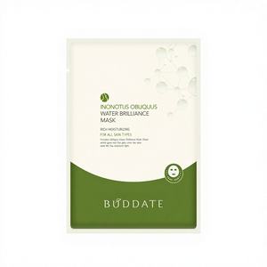 Mascarilla Facial de Extracto de Hongo Chaga Inonotus Obliquus BUDDATE Water Brilliance - Hidratante, Nutritiva, Blanqueadora, Revitalizante para la Piel, Coreana - Product Image 1