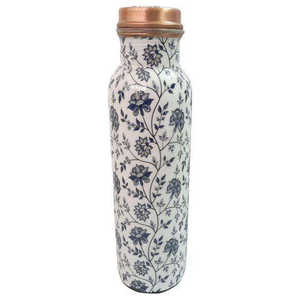Silver Finished Pure <b>Copper</b> <b>Water</b> <b>Bottle</b> With Advanced Leak Proof Ayurveda and Health Benefits <b>Copper</b> <b>Water</b> <b>Bottles</b> - Product Image 2