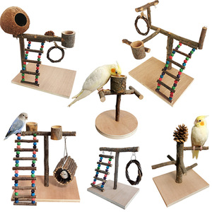 El Último Juguete de Madera Natural Hecho a Mano para Loros, Soporte para Loros de Escritorio - Product Image 5