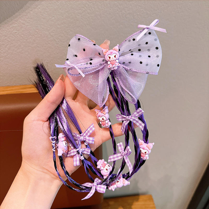 1ผมถักเปียสีม่วง Kuromi