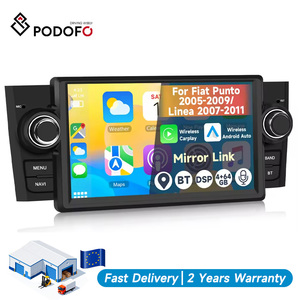 Podofo 7" 4+64G 2 Din Android Car Radio Stereo <b>Wireless</b> Carplay/Android Auto GPS/Wifi for Fiat Punto 2005-2009/Linea 2007-2011 - Product Image 1