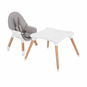 Chaise haute pour bébé la plus vendue, chaise haute en bambou écologique, chaise haute pour bébé réglable pour la cuisine avec un petit plateau - Product Image 4