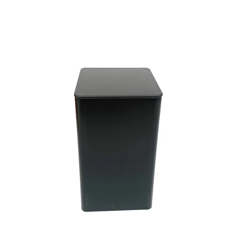 Schwarze Farbe Quadratische Form Teedose Box kann angepasst werden und Hersteller Großhandel