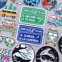 Patchs à repasser Rode Direction Patchs de broderie pour vêtements Patch de logo personnalisé