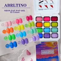 Palette de gel UV pour ongles Pat Pat, 12 couleurs, non toxique, haute qualité, 4 en 1, multifonction, blush, dégradé ombré, accepte la personnalisation