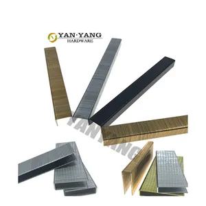 Yanyang acier à faible teneur en carbone de qualité durable 7108 7110 fil fin galvanisé canapé meubles agrafes 7112 agrafes industrielles