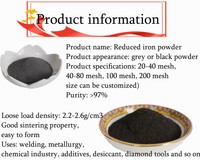 Prix usine poudre de fer ferrite aimant poudre Fe98 Fe97 100 maille métal remplacement poudre de fer acheteurs