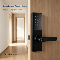 Cerradura Digital Inteligente Biométrica YGS para Apartamentos y Hoteles con Manijas, Mortise 6068, Baterías Alcalinas, Función de Desbloqueo Personalizada