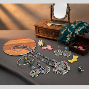 Ensemble de bijoux fantaisie multicolores plaqués oxydés Jewelemarket - Product Image 3