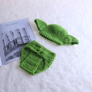 <span class=keywords><strong>Disfraz</strong></span> de <span class=keywords><strong>Yoda</strong></span> Tejido a Mano Personalizado para Sesiones de Fotos de Bebés de 100 Días - Product Image 2