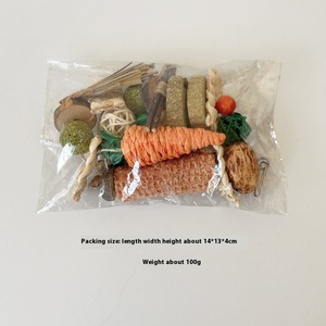 Totoro naturel épi <span class=keywords><strong>de</strong></span> maïs Cornhusk herbe gâteau pour petits animaux molaire mordant jouet pour Hamsters cochons <span class=keywords><strong>d</strong></span>'<span class=keywords><strong>inde</strong></span> lapins - Product Image 4