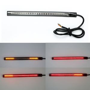 <span class=keywords><strong>Bande</strong></span> de barre de <span class=keywords><strong>feu</strong></span> arrière <span class=keywords><strong>LED</strong></span> pour motos, 1 paire, <span class=keywords><strong>feu</strong></span> rouge et jaune Flexible, clignotant et Double ampoule - Product Image 4
