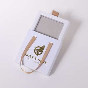 High-Quality portable Handle Drawer Paper <b>Box</b> with Foam Satin Insert Customizable - Product Image 4