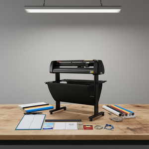 Máquina cortadora de vinilo Vevor de 34 pulgadas, plotter manual con software Signmaster para corte de letreros y herramientas de diseño. - Product Image 2