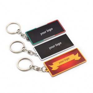 Porte-clés en aluminium avec logo personnalisé en relief, porte-clés personnalisé avec plaque d'immatriculation de voiture - Product Image 1
