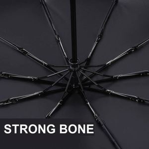 Parapluie pliant automatique personnalisé avec logo promotionnel pour cadeaux d'affaires, avec lampe de poche - Product Image 2