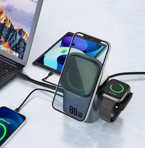 Thương Hiệu Mới 2025 Gan 15W 6 Trong 1 Gali Nitride Không Dây Sạc Đứng USB Loại C Đa Splitter Siêu Nhanh Sạc Di Động - Product Image 4