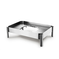 Chauffe-plat hydraulique rectangulaire commercial pour buffet 4L De Lux In Dubai Restaurant chauffage avec chauffe-plat carré pour hôtels