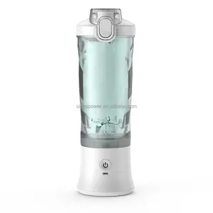 Blender Juicer Portabel 600Ml dengan 6 Blender Blender Penghancur Es Blender Buah Beku