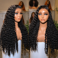 Perruque de cheveux humains bouclés vierges bruts birmans 13x4 HD Lace Frontal, densité 250%, sans colle, dentelle pré-coupée, cuticules alignées, bonnet ajustable